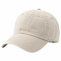 Baseballkappe Einheitsgröße Beige aus Baumwolltwill mit gebogenem Schirm