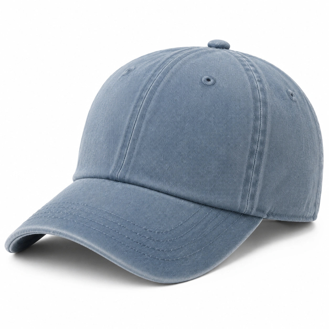 Baseballkappe Einheitsgröße aus Textil in Blaugrau - gebogener Schirm für Alltag
