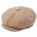 Schirmmütze Einheitsgröße aus Textil Braun Beige für Alltag im Schiebermützenstil