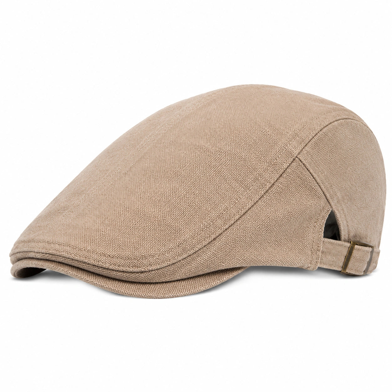 Schiebermütze Einheitsgröße Textil Beige verstellbar im klassischen Stil
