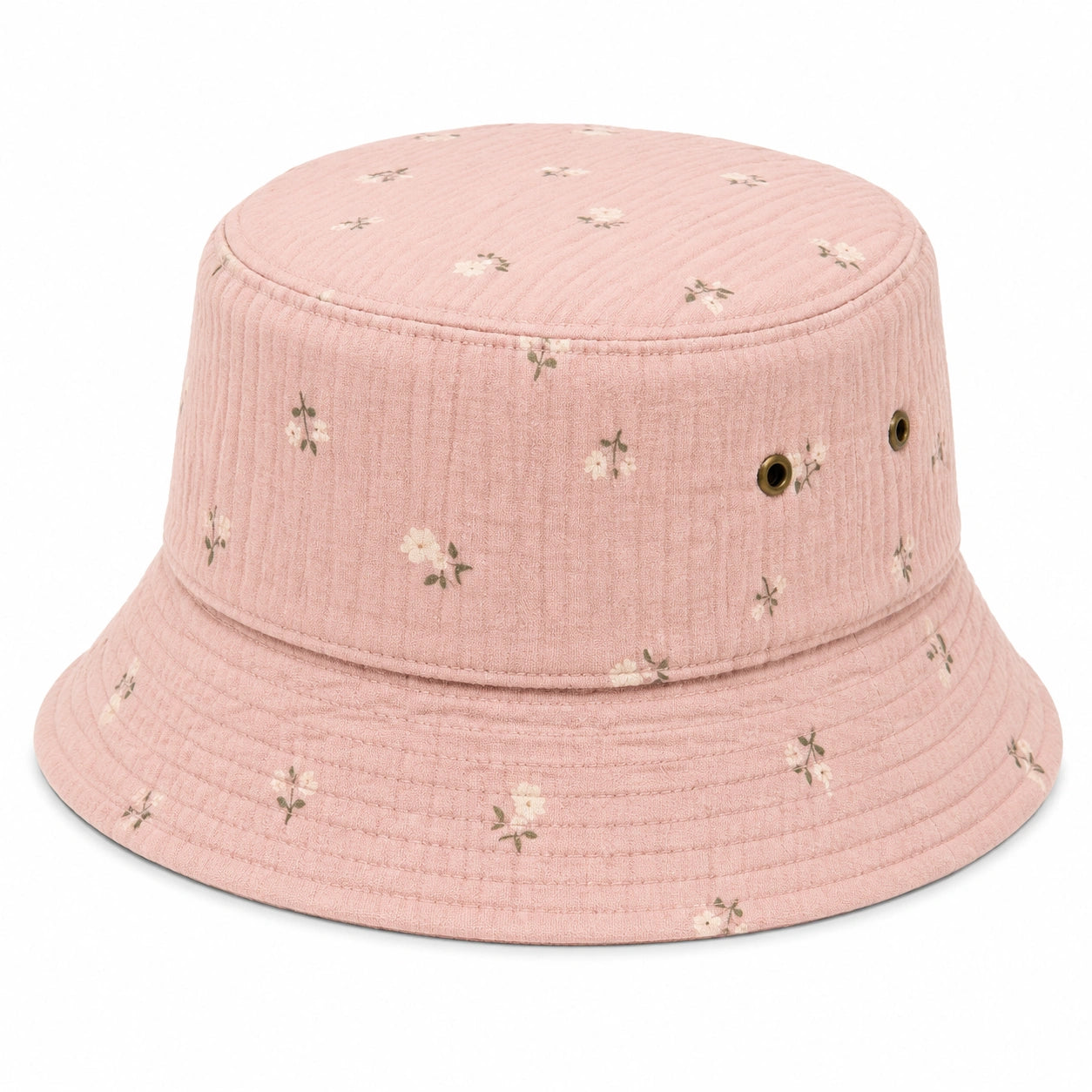 Bucket Hat Einheitsgröße aus Textil Rosa mit Blumenmuster atmungsaktiv