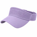 Visierkappe Einheitsgröße aus Textil in Lavendel mit atmungsaktivem Mesh für Freizeit und Sport